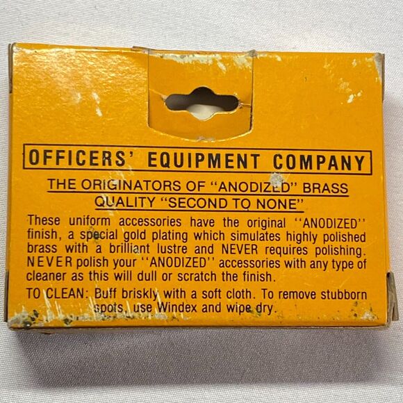 United States Marine Corp Officer Dress Blues Button Cover Gold Plate New In Box - Picture 3 of 3